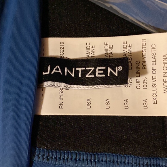 NWT Jantzen one 1 pc swim suit swim dress US 10 lined TUMMY CONTROL padded 24 - Picture 11 of 16